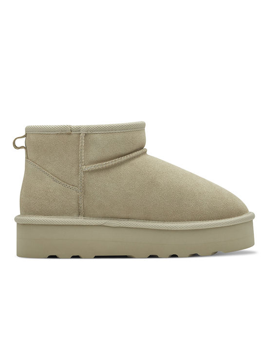 S.Oliver Damen Knöchelstiefel mit Pelz Beige