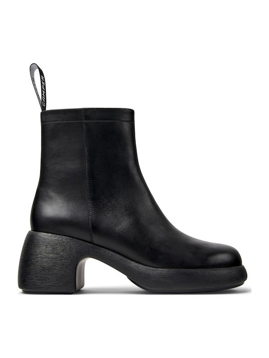 Thelma Ii Leather Women's Ankle Boots with Medium Heel Black