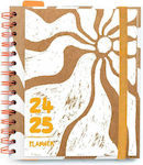 Academic Spiral Diary Soft Cover 2024/2025 Daily 11-month 14x16cm Kraft