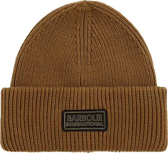 Beanie Masculin Căciulă cu Tricotaj Rib în culoarea Maro