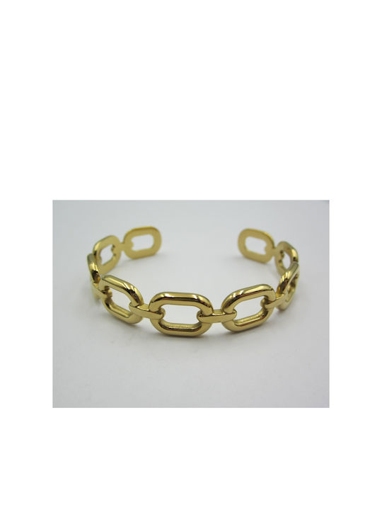 Stahl Ovalarmband Gold 6cm 1Stk