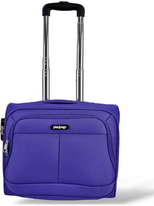 Επαγγελματική Τσάντα Ρόδες 40x35x20 Playbags Collection Tr2206 Μωβ
