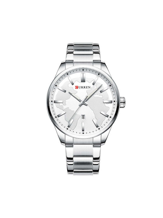 Curren Watch in Silver Color