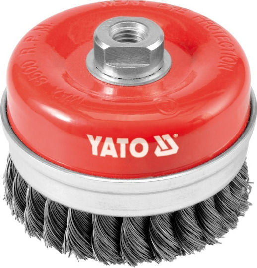 Yato 100mm End Brush M14 Thread Twisted Wire 4769