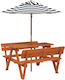 vidaXL Tischchen aus Holz 90x108x54cm. für 3+ Jahre Braun