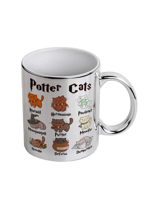 Koupakoupa Potter Cats Cană Ceramică Argint 330ml 1buc