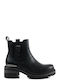 Black Chelsea Boots Matte Texture