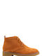 Tan Casual Low Ankle Boots with Laces