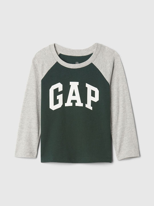 GAP Παιδική Μπλούζα Μακρυμάνικη Light Gray Logo