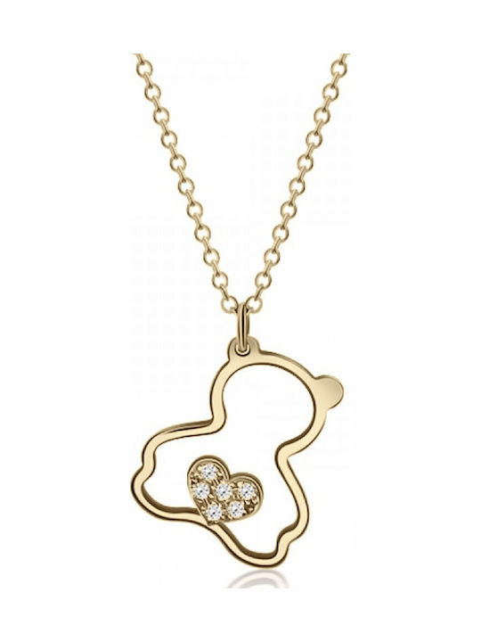 Ekan Колие от Злато 14K с Диамант