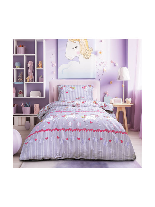 Lino Home Σετ Μονά Lilac 170x260cm Lino Home Σετ Μονά Lilac 170x260cm