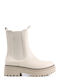 Beige Stilvolle Chelsea-Stiefel mit Robuster Sohle