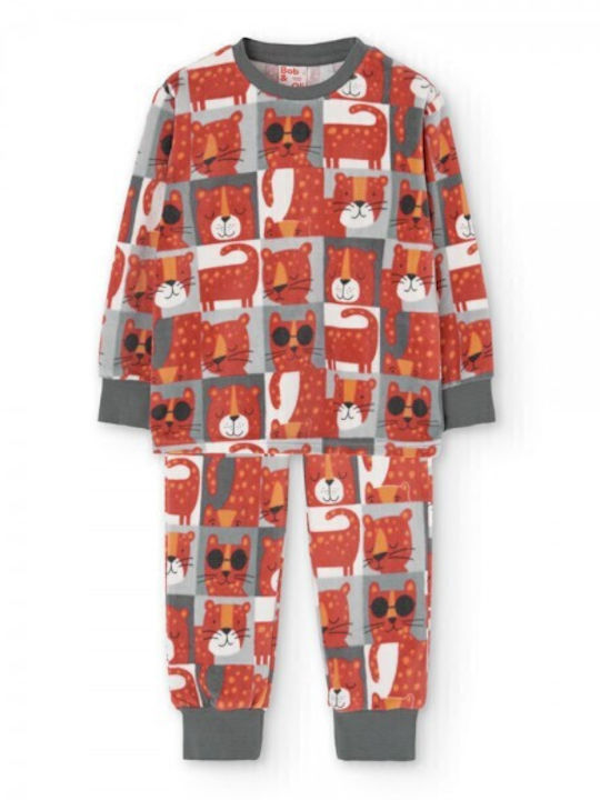 Boboli Babystrampler Langärmliges Samt Orange