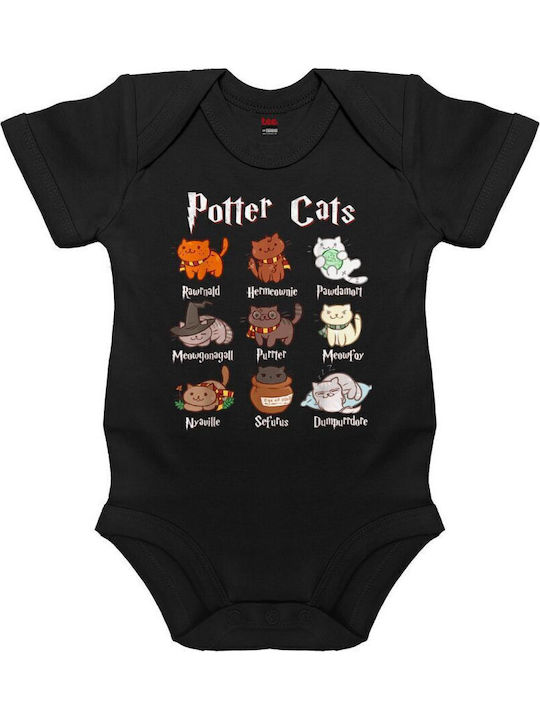 Koupakoupa Potter Cats Κορμάκι Μαυρο