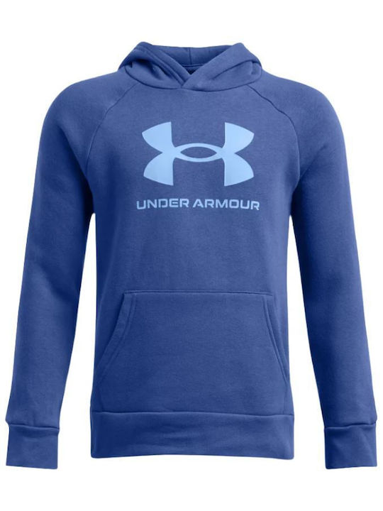 Under Armour Fleece Παιδικό Φούτερ με Κουκούλα Μπλε Rival