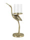 Artekko Kerzenhalter Metall in Gold Farbe 20x45x13cm 1Stück