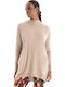 Tess Women's Long Sleeve Sweater Turtleneck Cigar