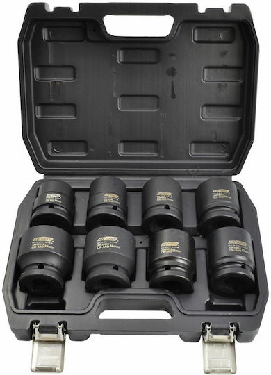 Awtools Impact Socket Set 3/4" 8pcs Black Line
