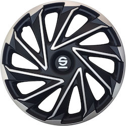 Sparco Auto Radkappen 14 Zoll Schwarze 4 Stück