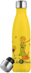 The Little Prince Classic Metal Thermos Bottle Yellow Stainless Steel Double-Walled 500ml