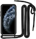 Back Cover Plastic / Silicone with Strap Black ...