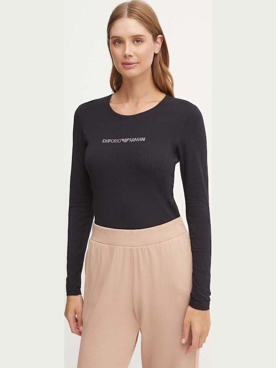 Emporio Armani Дамска Блуза Памучна Дълъг Ръкав...
