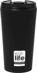 Cana Termos Ecolife 370ml Negru Mat