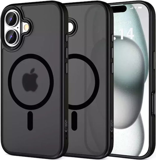Tech-Protect Magmat Magsafe Задна корица Закалено стъкло 2мм Черен (iPhone 16)