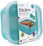 Melii – Glass Bento Θήκη Σιλικόνης 740ml – Blue