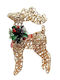 Fylliana Illuminated Christmas Figure Reindeer Bronze Height 30cm