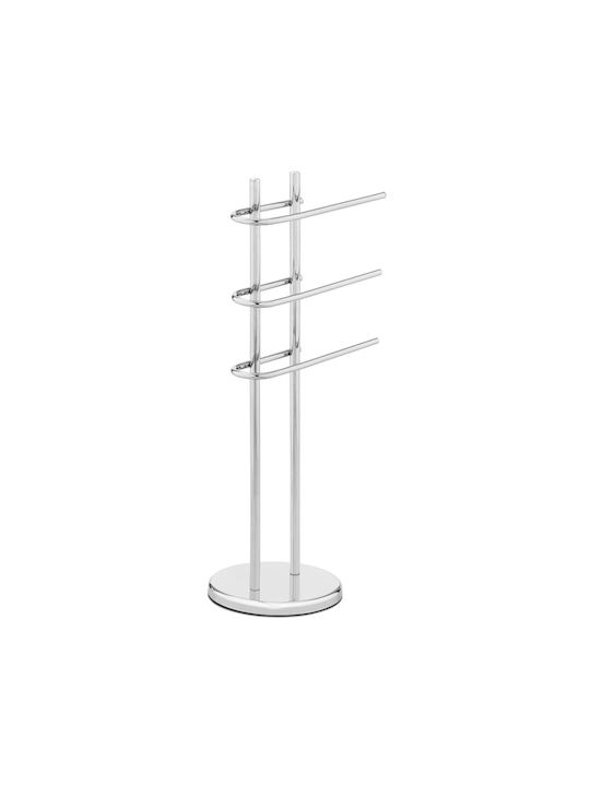 Single Wall-Mounted Bathroom Freestanding Coat Rack Inox Gray