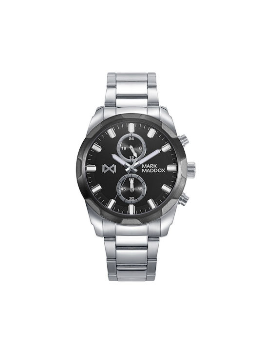 Mark Maddox Collection Watch Battery with Silver Metal Bracelet