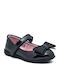 Kids Patent Leather Ballerinas with Hoop & Loop Closure Black