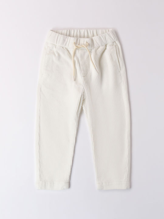 Pantaloni din Catifea pentru Copii alb