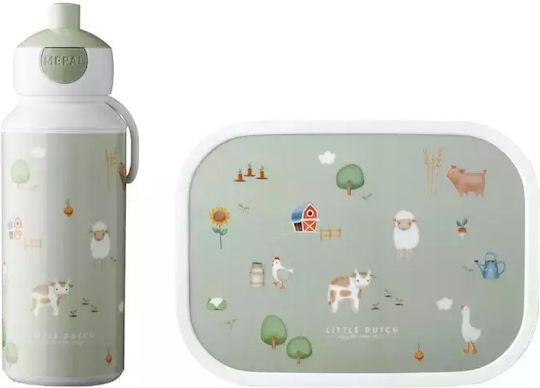 Little Dutch Комплект за Хранене Little Farm от Пластмаса Тюркоазен 2бр