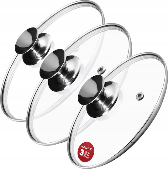 Kadax Glass Lid for Pot 28cm 3 Pieces