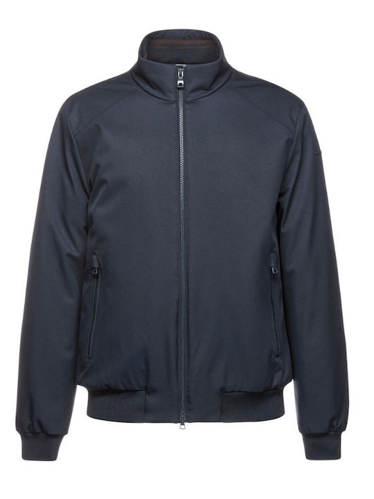 Geox Vincit Men's Bomber Jacket Waterproof and Windproof Navy Blue