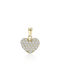 Chrilia Gold Heart Charm 14K with Zircon