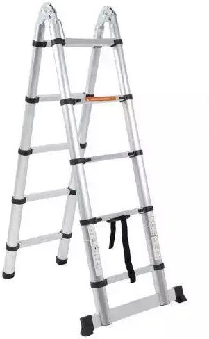 Kevard Teleskopische Leiter Aluminium Stufen mit maximaler Höhe 3.2m Klappbar