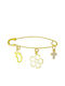 Kiriakos Gofas Child Safety Pin made of Gold 9K for Girl