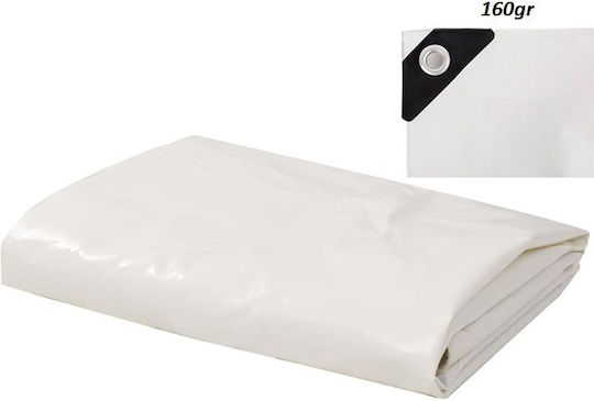 Waterproof Tarpaulin 160gr/m² 6x4m. Light Type White