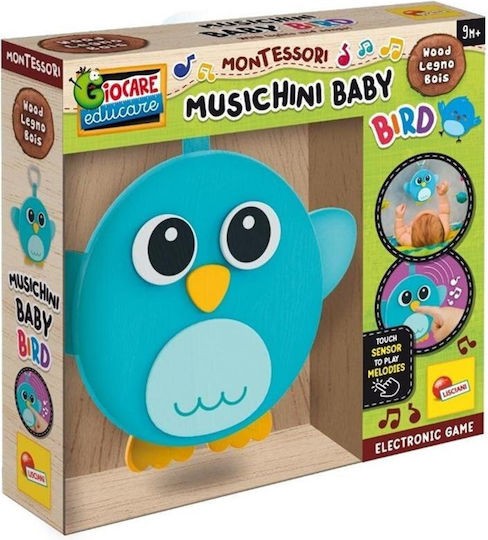 Real Fun Toys Бебешка играчка Musichini Bird от дърво с музика и светлина за 9++ месеца