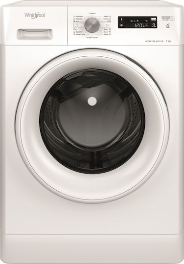 Whirlpool Πλυντήριο Ρούχων 7kg 1400 Στροφών 6th Sense FFS 7469 W EE