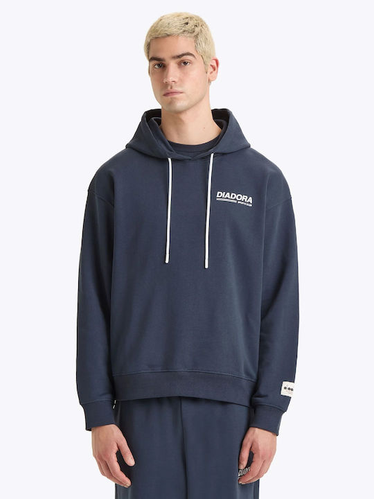 Diadora Men's Sweatshirt with Hood Blue