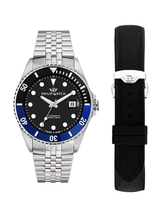 Philip Watch Men's Watch Battery with Silver Metal Bracelet
