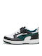 Rebound V6 Lo AC+ Kids Sneakers with Hoop & Loop Closure Multicolour