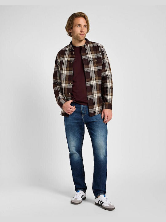 Lee Riveted Long-sleeved Cotton Shirt Checked B...