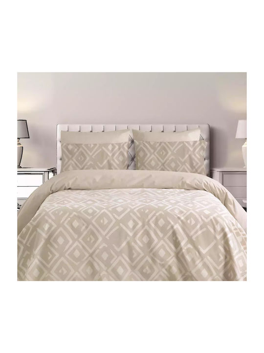 Makis Tselios Home Σετ Πάπλωμα Υπέρδιπλο 220x240εκ. Beige 3τμχ 144 GSM