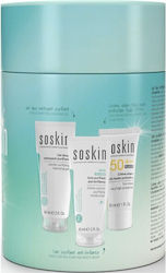 Soskin Promo Purifying Essentials Kit Gentle Purifying Cleansing Gel 60ml & Shine-control Purifying Moisturizer 60ml & Sun Cream Very High Protection Fluid Texture 30ml