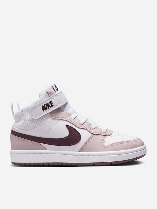 Nike Court Borough Mid Αθλητικά Παιδικά Παπούτσια με Σκρατς Ροζ